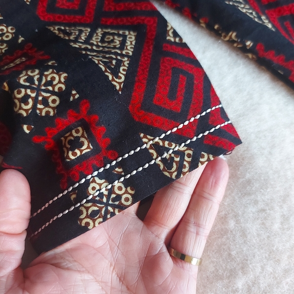 Geometric patterned cotton tunic - Picture 3 of 7